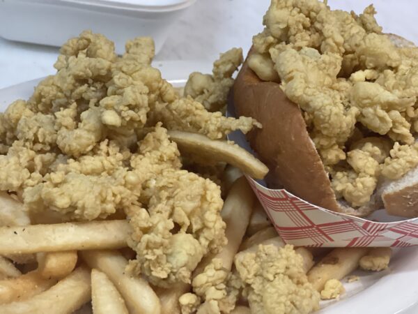 Fried clam roll